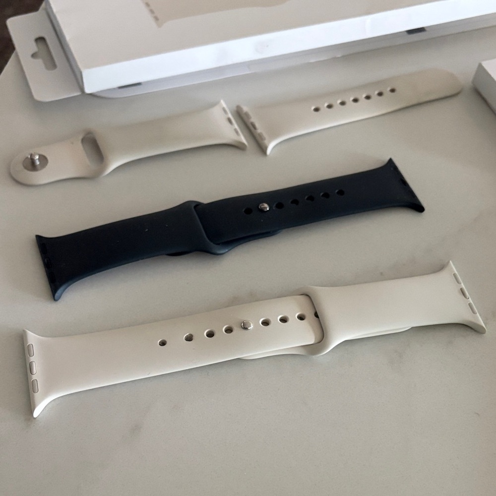 Apple Watch Bands in Black and Cream